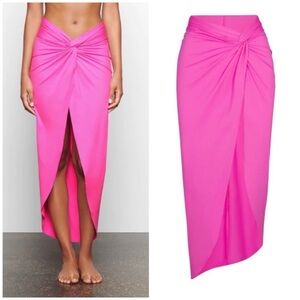 NWT Skims Pink Sarong Skirt Size Medium Recycled Swim